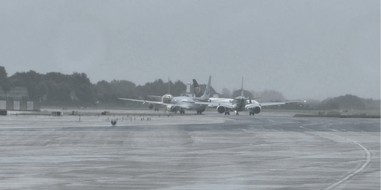 Mysterious blue orb spotted at Manchester Airport